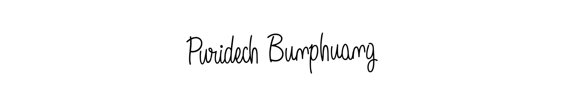 Use a signature maker to create a handwritten signature online. With this signature software, you can design (Angelique-Rose-font-FFP) your own signature for name Puridech Bunphuang. Puridech Bunphuang signature style 5 images and pictures png