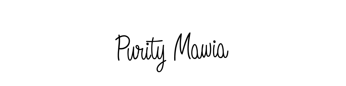 Design your own signature with our free online signature maker. With this signature software, you can create a handwritten (Angelique-Rose-font-FFP) signature for name Purity Mawia. Purity Mawia signature style 5 images and pictures png