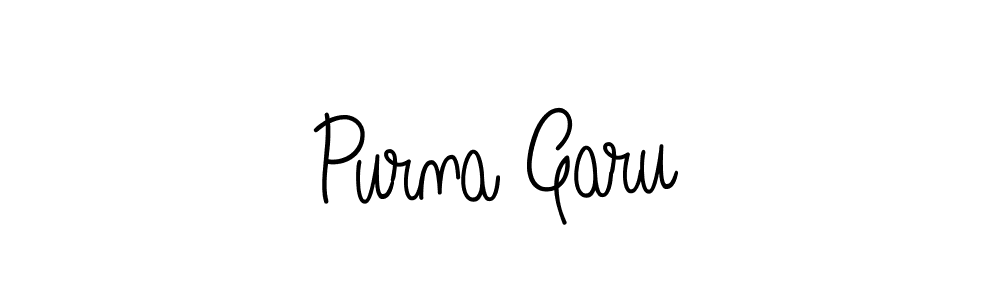 Purna Garu stylish signature style. Best Handwritten Sign (Angelique-Rose-font-FFP) for my name. Handwritten Signature Collection Ideas for my name Purna Garu. Purna Garu signature style 5 images and pictures png