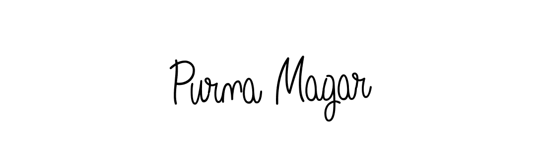 Create a beautiful signature design for name Purna Magar. With this signature (Angelique-Rose-font-FFP) fonts, you can make a handwritten signature for free. Purna Magar signature style 5 images and pictures png