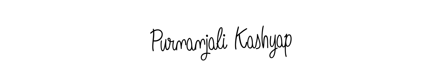 Best and Professional Signature Style for Purnanjali Kashyap. Angelique-Rose-font-FFP Best Signature Style Collection. Purnanjali Kashyap signature style 5 images and pictures png