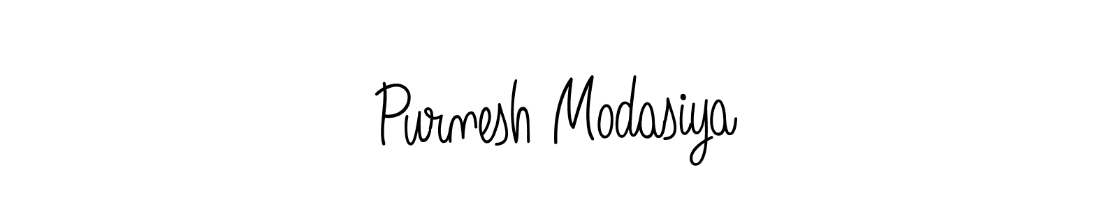 How to make Purnesh Modasiya signature? Angelique-Rose-font-FFP is a professional autograph style. Create handwritten signature for Purnesh Modasiya name. Purnesh Modasiya signature style 5 images and pictures png