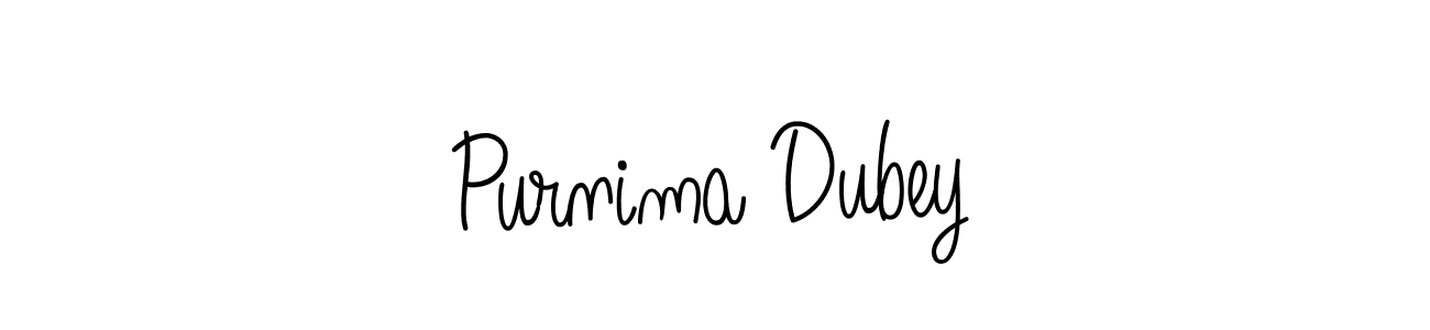 How to make Purnima Dubey name signature. Use Angelique-Rose-font-FFP style for creating short signs online. This is the latest handwritten sign. Purnima Dubey signature style 5 images and pictures png