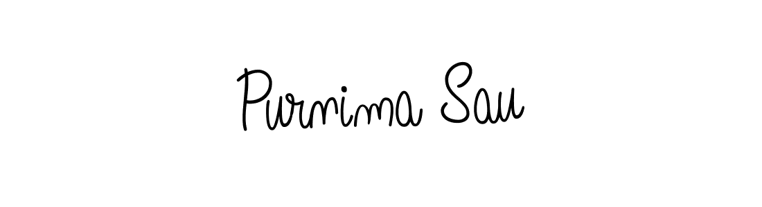 Purnima Sau stylish signature style. Best Handwritten Sign (Angelique-Rose-font-FFP) for my name. Handwritten Signature Collection Ideas for my name Purnima Sau. Purnima Sau signature style 5 images and pictures png