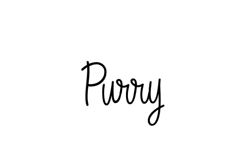 You should practise on your own different ways (Angelique-Rose-font-FFP) to write your name (Purry) in signature. don't let someone else do it for you. Purry signature style 5 images and pictures png