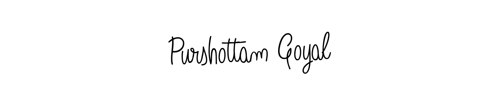 Design your own signature with our free online signature maker. With this signature software, you can create a handwritten (Angelique-Rose-font-FFP) signature for name Purshottam Goyal. Purshottam Goyal signature style 5 images and pictures png