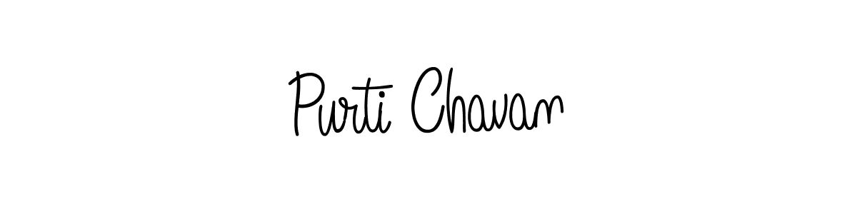 The best way (Angelique-Rose-font-FFP) to make a short signature is to pick only two or three words in your name. The name Purti Chavan include a total of six letters. For converting this name. Purti Chavan signature style 5 images and pictures png