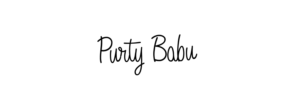 Design your own signature with our free online signature maker. With this signature software, you can create a handwritten (Angelique-Rose-font-FFP) signature for name Purty Babu. Purty Babu signature style 5 images and pictures png