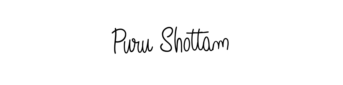The best way (Angelique-Rose-font-FFP) to make a short signature is to pick only two or three words in your name. The name Puru Shottam include a total of six letters. For converting this name. Puru Shottam signature style 5 images and pictures png