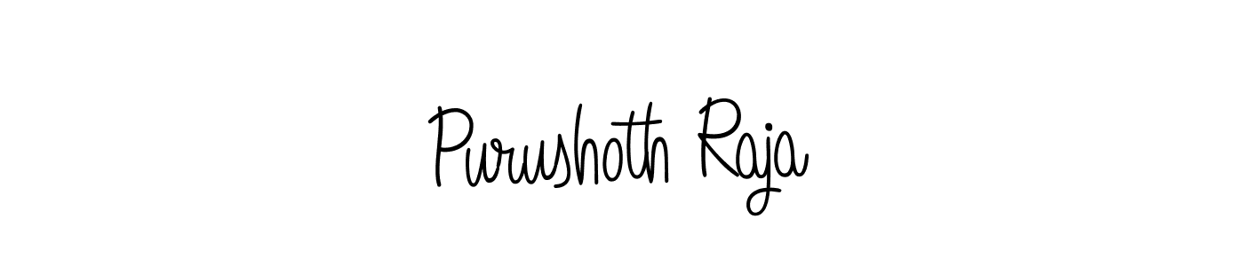 How to make Purushoth Raja name signature. Use Angelique-Rose-font-FFP style for creating short signs online. This is the latest handwritten sign. Purushoth Raja signature style 5 images and pictures png