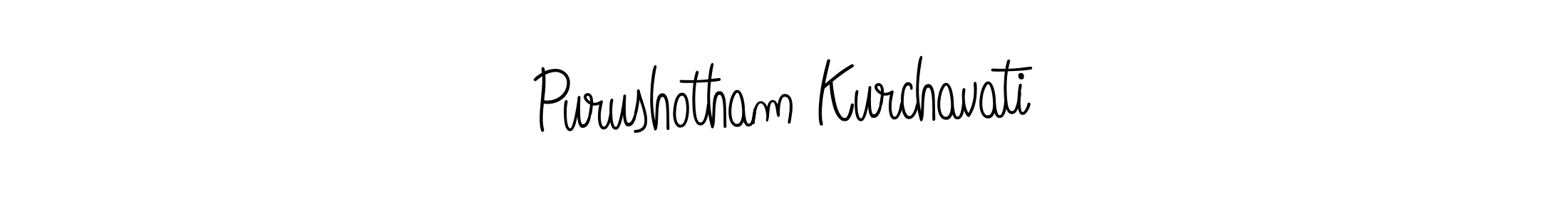 Design your own signature with our free online signature maker. With this signature software, you can create a handwritten (Angelique-Rose-font-FFP) signature for name Purushotham Kurchavati. Purushotham Kurchavati signature style 5 images and pictures png