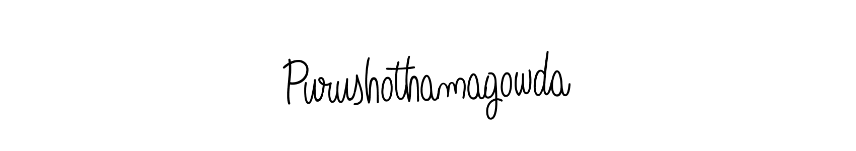 Create a beautiful signature design for name Purushothamagowda. With this signature (Angelique-Rose-font-FFP) fonts, you can make a handwritten signature for free. Purushothamagowda signature style 5 images and pictures png
