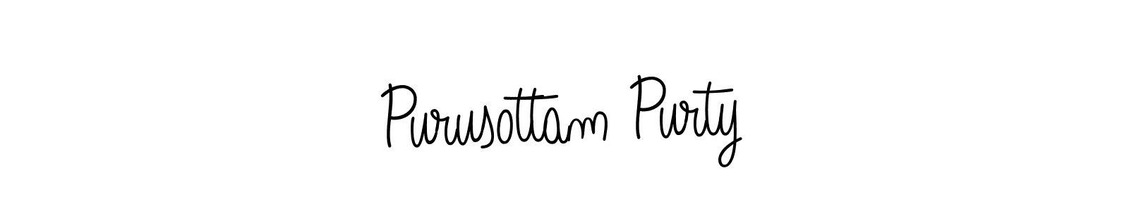 Design your own signature with our free online signature maker. With this signature software, you can create a handwritten (Angelique-Rose-font-FFP) signature for name Purusottam Purty. Purusottam Purty signature style 5 images and pictures png