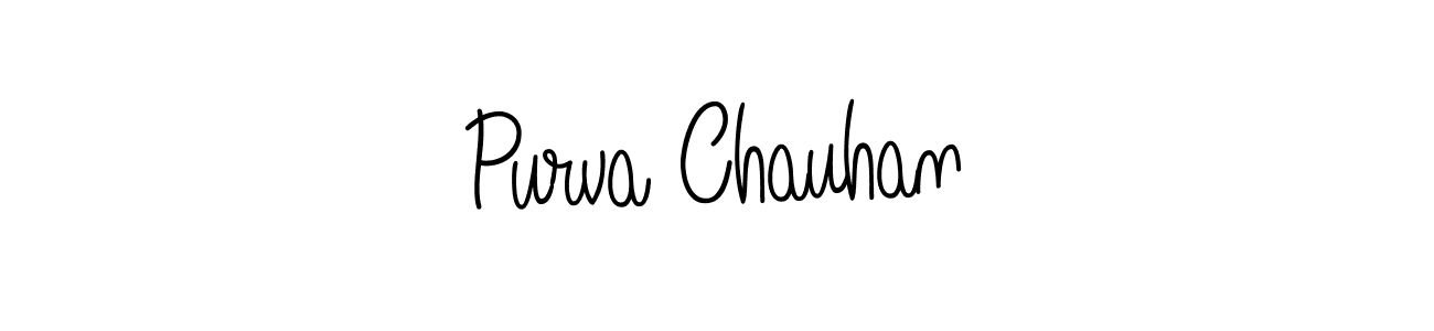 How to Draw Purva Chauhan signature style? Angelique-Rose-font-FFP is a latest design signature styles for name Purva Chauhan. Purva Chauhan signature style 5 images and pictures png