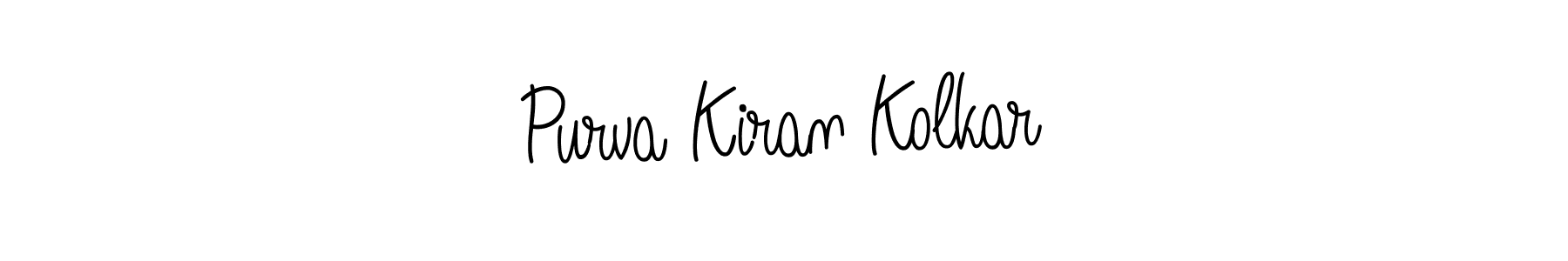 Once you've used our free online signature maker to create your best signature Angelique-Rose-font-FFP style, it's time to enjoy all of the benefits that Purva Kiran Kolkar name signing documents. Purva Kiran Kolkar signature style 5 images and pictures png