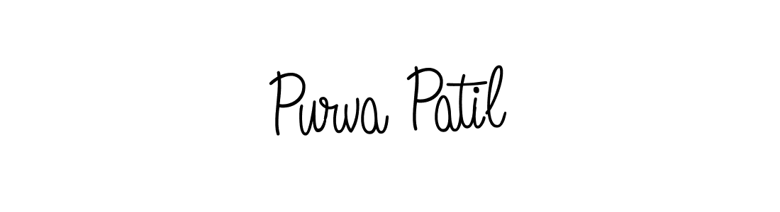 Create a beautiful signature design for name Purva Patil. With this signature (Angelique-Rose-font-FFP) fonts, you can make a handwritten signature for free. Purva Patil signature style 5 images and pictures png