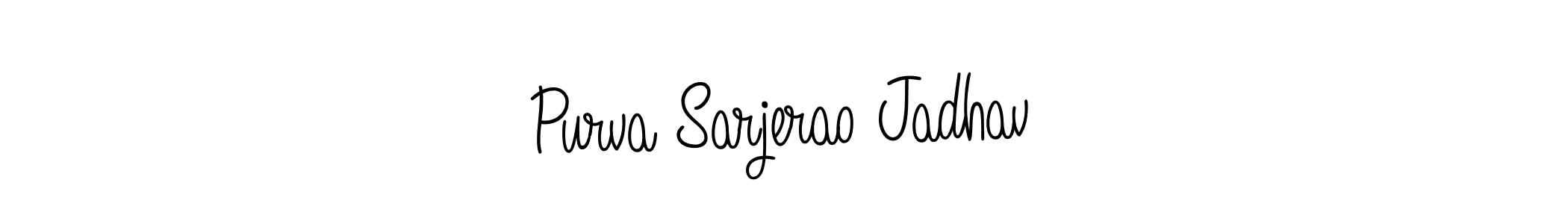 Purva Sarjerao Jadhav stylish signature style. Best Handwritten Sign (Angelique-Rose-font-FFP) for my name. Handwritten Signature Collection Ideas for my name Purva Sarjerao Jadhav. Purva Sarjerao Jadhav signature style 5 images and pictures png