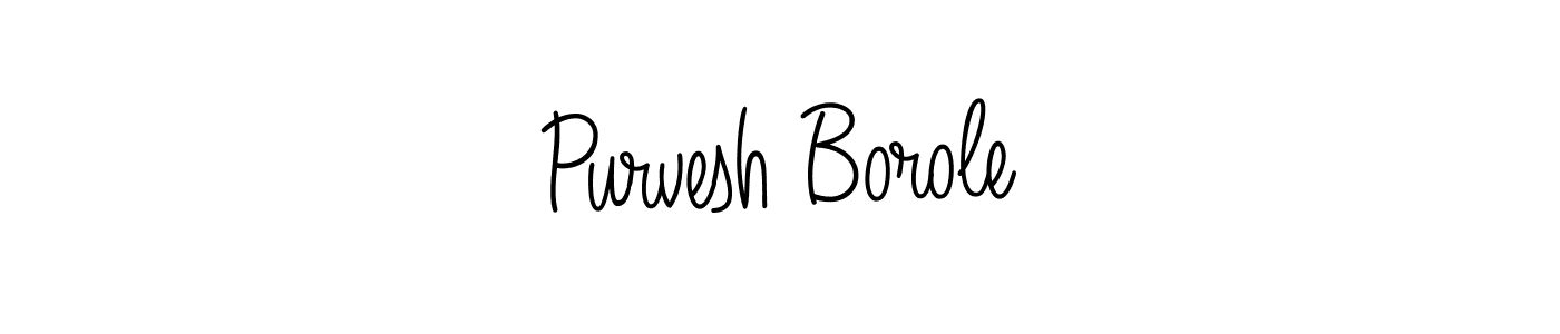 Check out images of Autograph of Purvesh Borole name. Actor Purvesh Borole Signature Style. Angelique-Rose-font-FFP is a professional sign style online. Purvesh Borole signature style 5 images and pictures png