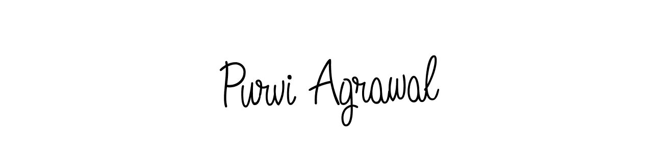 Design your own signature with our free online signature maker. With this signature software, you can create a handwritten (Angelique-Rose-font-FFP) signature for name Purvi Agrawal. Purvi Agrawal signature style 5 images and pictures png