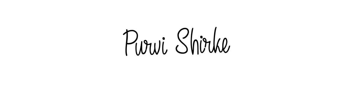 How to make Purvi Shirke signature? Angelique-Rose-font-FFP is a professional autograph style. Create handwritten signature for Purvi Shirke name. Purvi Shirke signature style 5 images and pictures png