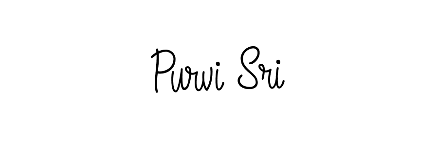 Design your own signature with our free online signature maker. With this signature software, you can create a handwritten (Angelique-Rose-font-FFP) signature for name Purvi Sri. Purvi Sri signature style 5 images and pictures png