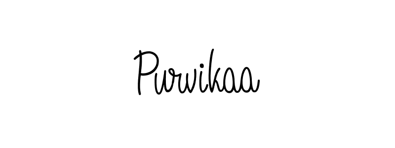 How to make Purvikaa signature? Angelique-Rose-font-FFP is a professional autograph style. Create handwritten signature for Purvikaa name. Purvikaa signature style 5 images and pictures png