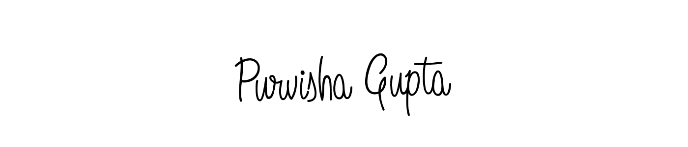 Make a beautiful signature design for name Purvisha Gupta. With this signature (Angelique-Rose-font-FFP) style, you can create a handwritten signature for free. Purvisha Gupta signature style 5 images and pictures png