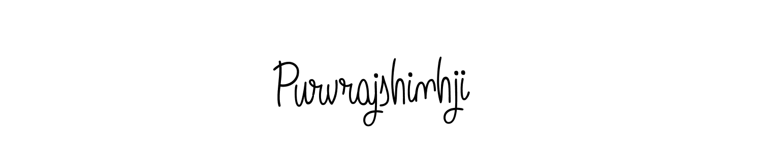 Use a signature maker to create a handwritten signature online. With this signature software, you can design (Angelique-Rose-font-FFP) your own signature for name Purvrajshinhji . Purvrajshinhji  signature style 5 images and pictures png