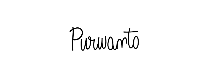 Create a beautiful signature design for name Purwanto. With this signature (Angelique-Rose-font-FFP) fonts, you can make a handwritten signature for free. Purwanto signature style 5 images and pictures png