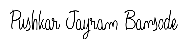 How to make Pushkar Jayram Bansode name signature. Use Angelique-Rose-font-FFP style for creating short signs online. This is the latest handwritten sign. Pushkar Jayram Bansode signature style 5 images and pictures png