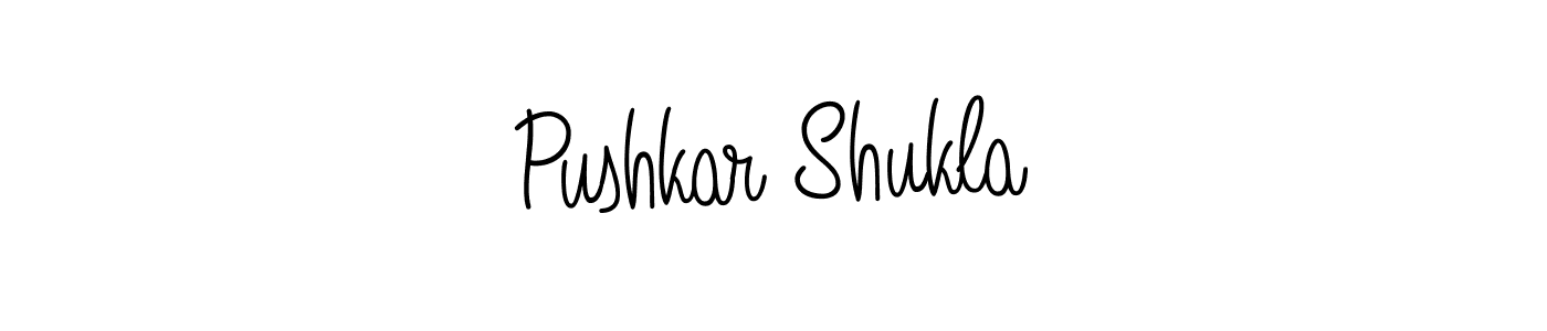 How to make Pushkar Shukla name signature. Use Angelique-Rose-font-FFP style for creating short signs online. This is the latest handwritten sign. Pushkar Shukla signature style 5 images and pictures png