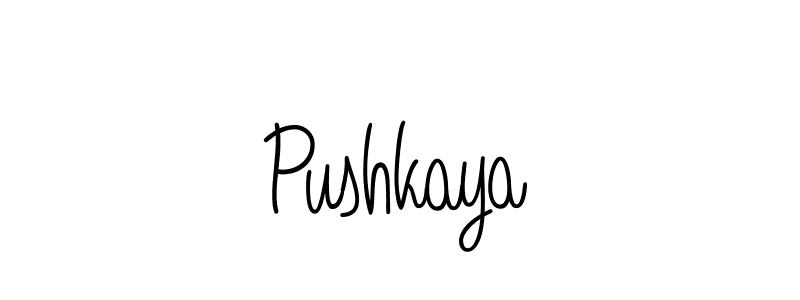 Pushkaya stylish signature style. Best Handwritten Sign (Angelique-Rose-font-FFP) for my name. Handwritten Signature Collection Ideas for my name Pushkaya. Pushkaya signature style 5 images and pictures png