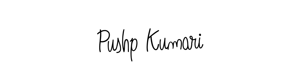 How to make Pushp Kumari name signature. Use Angelique-Rose-font-FFP style for creating short signs online. This is the latest handwritten sign. Pushp Kumari signature style 5 images and pictures png