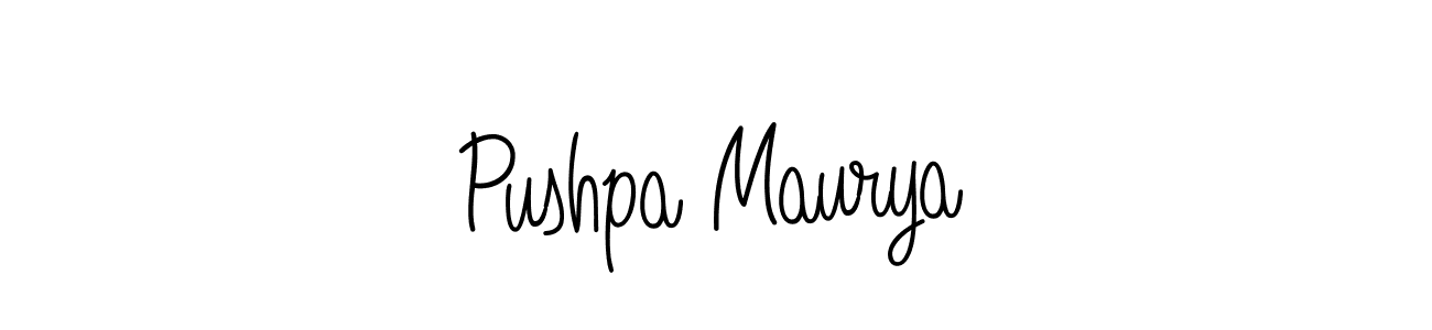 How to make Pushpa Maurya signature? Angelique-Rose-font-FFP is a professional autograph style. Create handwritten signature for Pushpa Maurya name. Pushpa Maurya signature style 5 images and pictures png