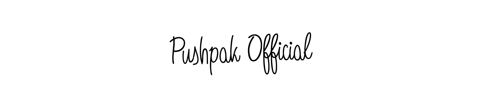 Create a beautiful signature design for name Pushpak Official. With this signature (Angelique-Rose-font-FFP) fonts, you can make a handwritten signature for free. Pushpak Official signature style 5 images and pictures png