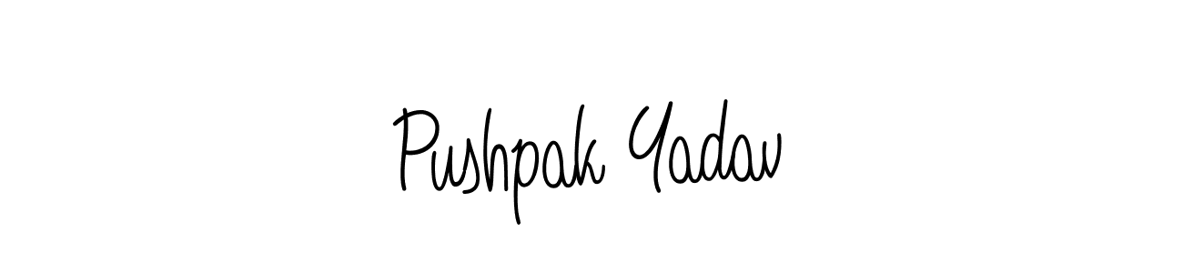 Angelique-Rose-font-FFP is a professional signature style that is perfect for those who want to add a touch of class to their signature. It is also a great choice for those who want to make their signature more unique. Get Pushpak Yadav name to fancy signature for free. Pushpak Yadav signature style 5 images and pictures png