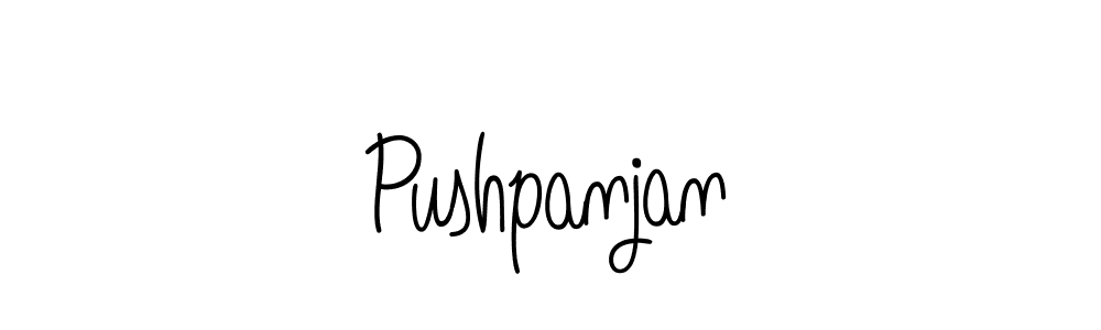 How to make Pushpanjan name signature. Use Angelique-Rose-font-FFP style for creating short signs online. This is the latest handwritten sign. Pushpanjan signature style 5 images and pictures png