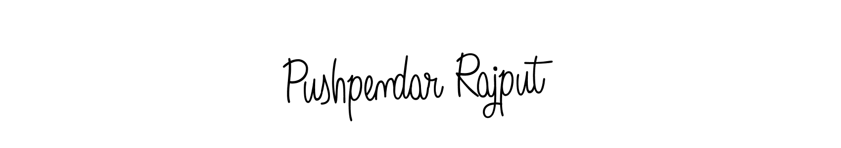 The best way (Angelique-Rose-font-FFP) to make a short signature is to pick only two or three words in your name. The name Pushpendar Rajput include a total of six letters. For converting this name. Pushpendar Rajput signature style 5 images and pictures png