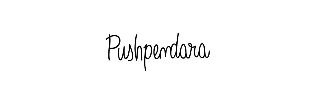 How to make Pushpendara name signature. Use Angelique-Rose-font-FFP style for creating short signs online. This is the latest handwritten sign. Pushpendara signature style 5 images and pictures png