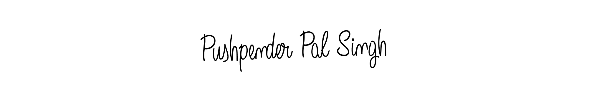 Make a beautiful signature design for name Pushpender Pal Singh. With this signature (Angelique-Rose-font-FFP) style, you can create a handwritten signature for free. Pushpender Pal Singh signature style 5 images and pictures png
