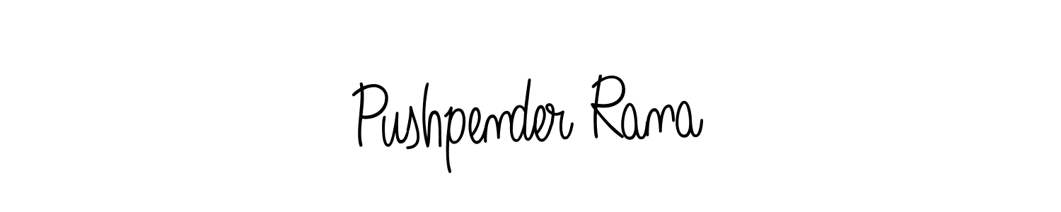 How to make Pushpender Rana name signature. Use Angelique-Rose-font-FFP style for creating short signs online. This is the latest handwritten sign. Pushpender Rana signature style 5 images and pictures png