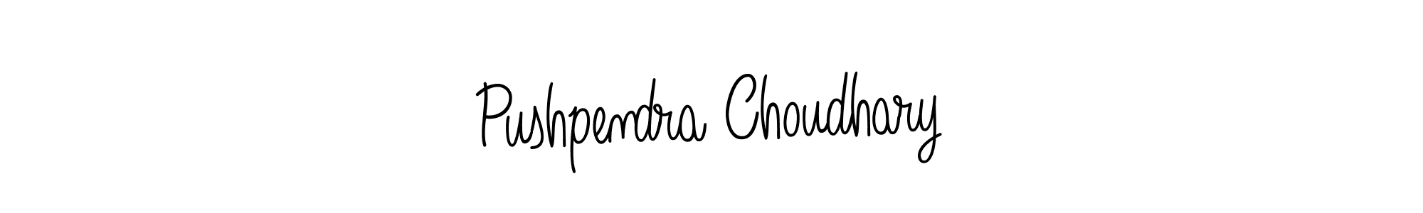 Also we have Pushpendra Choudhary name is the best signature style. Create professional handwritten signature collection using Angelique-Rose-font-FFP autograph style. Pushpendra Choudhary signature style 5 images and pictures png