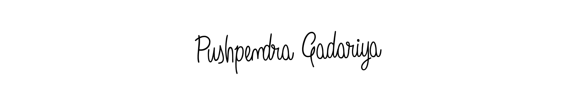 if you are searching for the best signature style for your name Pushpendra Gadariya. so please give up your signature search. here we have designed multiple signature styles  using Angelique-Rose-font-FFP. Pushpendra Gadariya signature style 5 images and pictures png