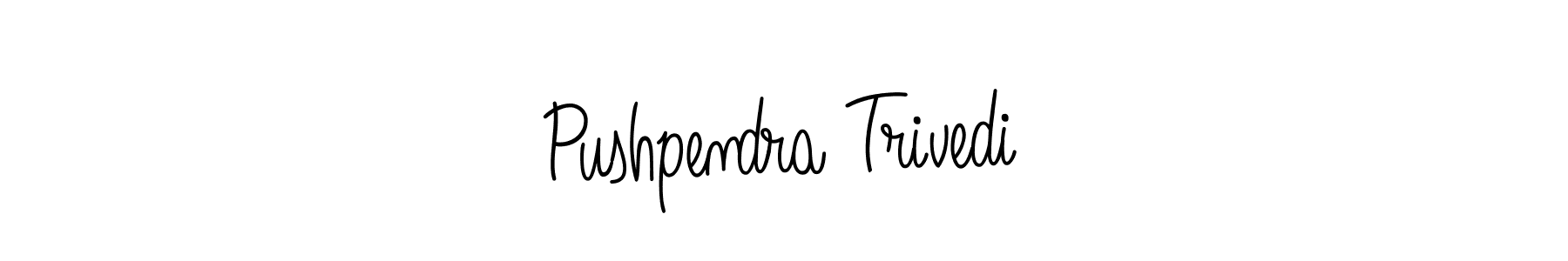 Create a beautiful signature design for name Pushpendra Trivedi. With this signature (Angelique-Rose-font-FFP) fonts, you can make a handwritten signature for free. Pushpendra Trivedi signature style 5 images and pictures png