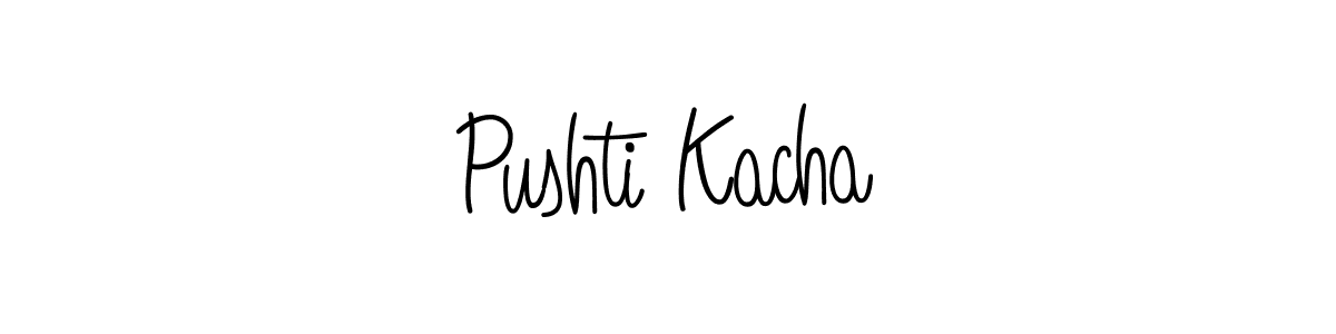 if you are searching for the best signature style for your name Pushti Kacha. so please give up your signature search. here we have designed multiple signature styles  using Angelique-Rose-font-FFP. Pushti Kacha signature style 5 images and pictures png