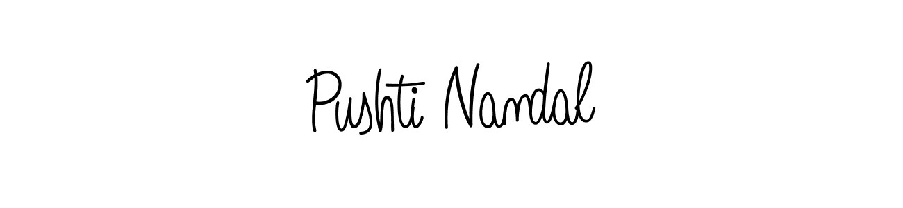 How to make Pushti Nandal signature? Angelique-Rose-font-FFP is a professional autograph style. Create handwritten signature for Pushti Nandal name. Pushti Nandal signature style 5 images and pictures png