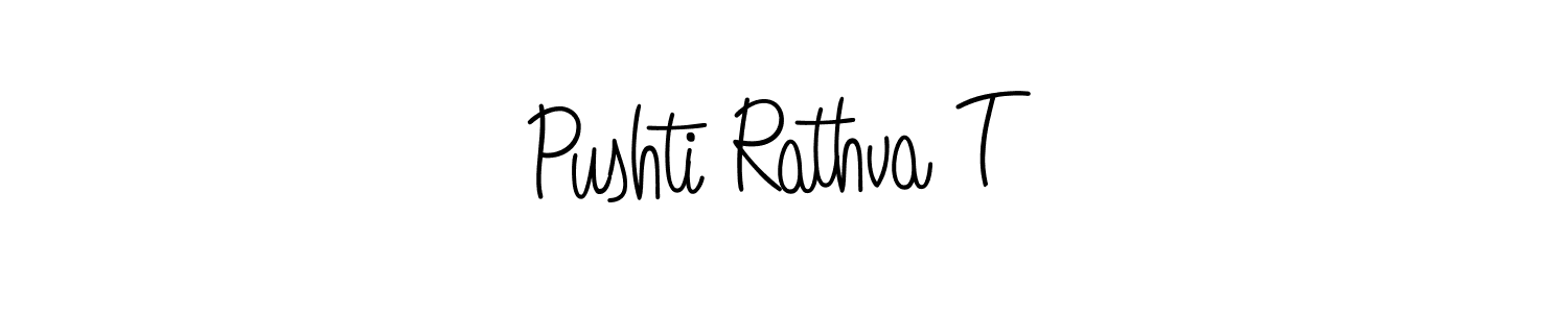 Similarly Angelique-Rose-font-FFP is the best handwritten signature design. Signature creator online .You can use it as an online autograph creator for name Pushti Rathva T. Pushti Rathva T signature style 5 images and pictures png