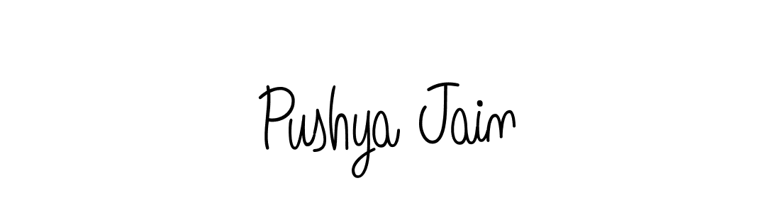 Create a beautiful signature design for name Pushya Jain. With this signature (Angelique-Rose-font-FFP) fonts, you can make a handwritten signature for free. Pushya Jain signature style 5 images and pictures png