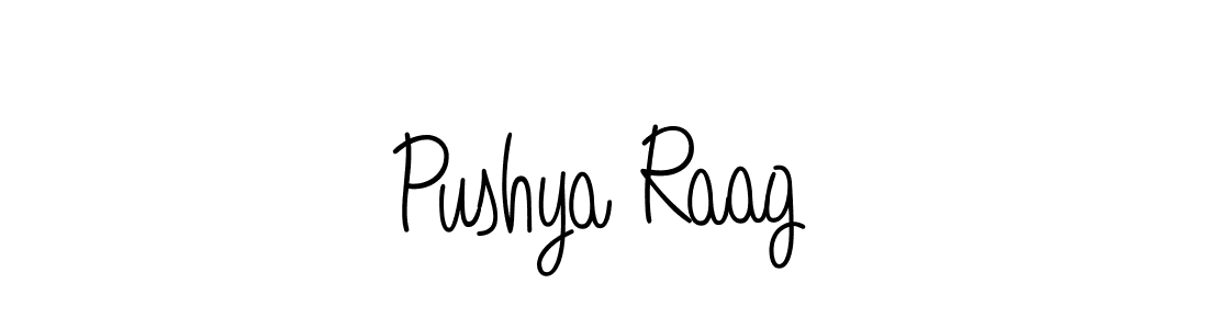 The best way (Angelique-Rose-font-FFP) to make a short signature is to pick only two or three words in your name. The name Pushya Raag include a total of six letters. For converting this name. Pushya Raag signature style 5 images and pictures png