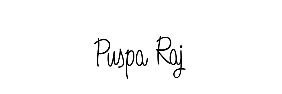 The best way (Angelique-Rose-font-FFP) to make a short signature is to pick only two or three words in your name. The name Puspa Raj include a total of six letters. For converting this name. Puspa Raj signature style 5 images and pictures png